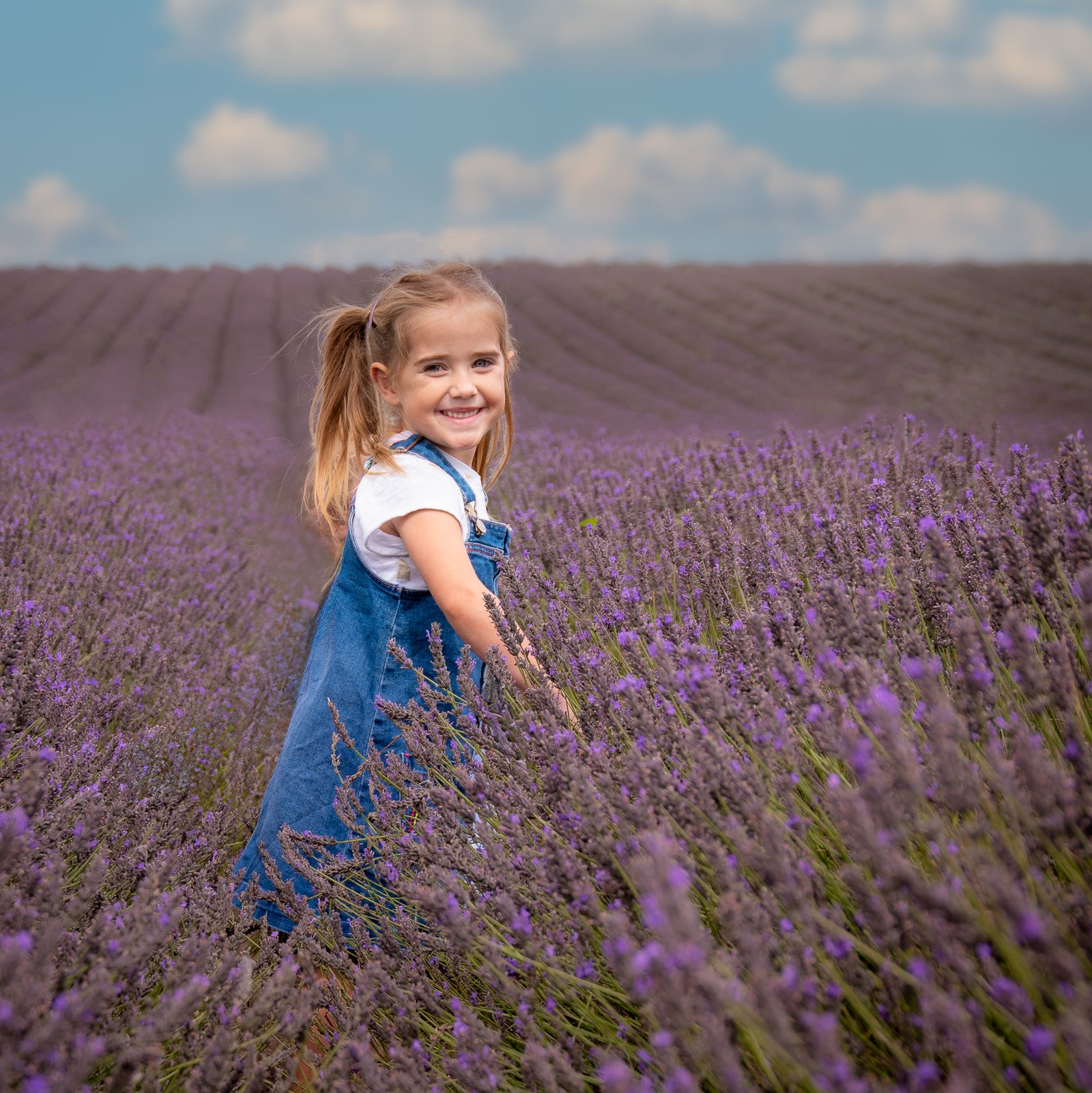 Girl in lavender field