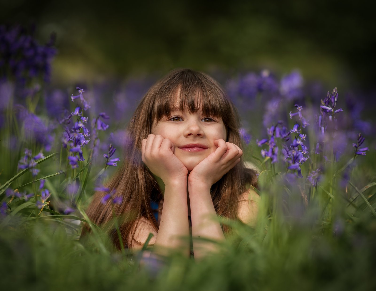Girl in bluebells