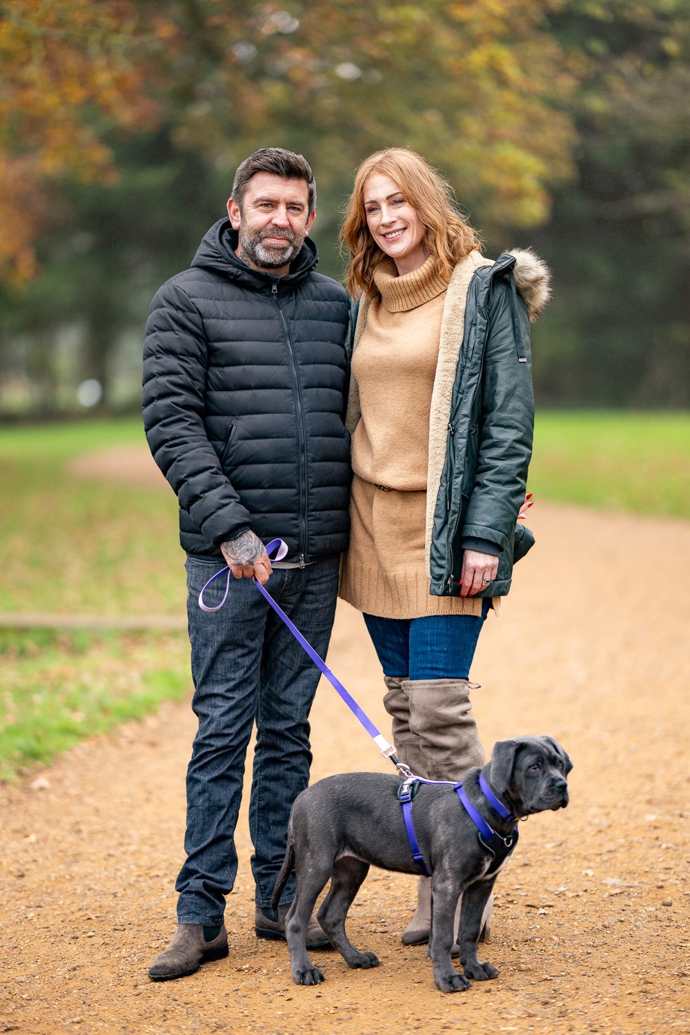 Couple with their dog Couple with their dog