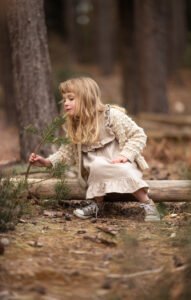 Girl in woods