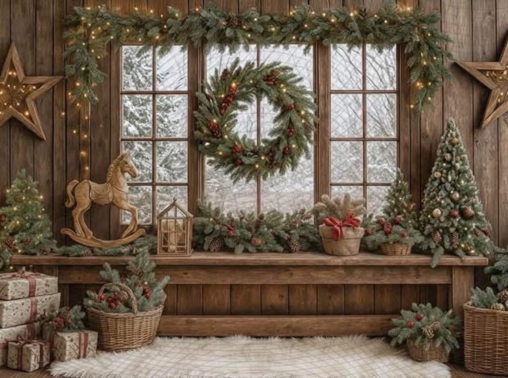 Christmas Window backdrop for Hertford mini shoots