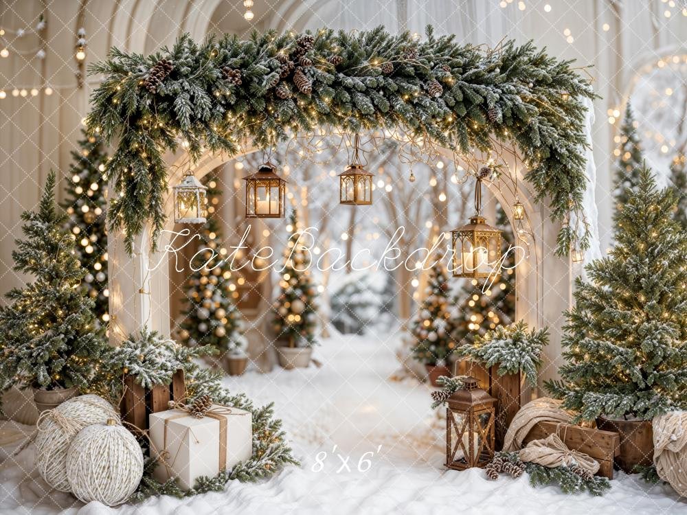 Christmas arch scene for Christmas photos in Hertford