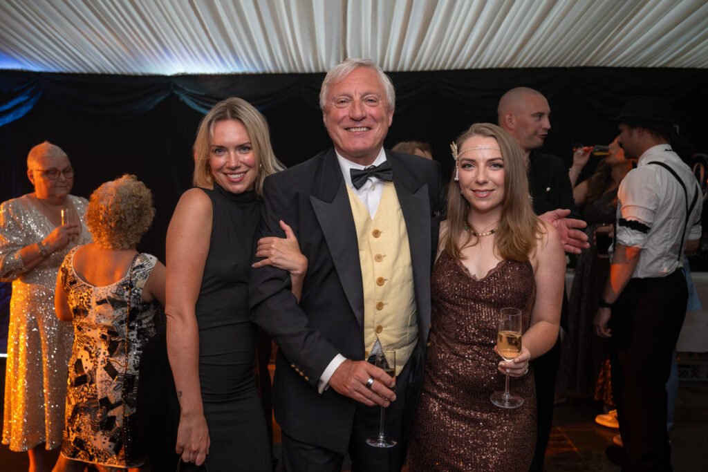 Father with two daughters